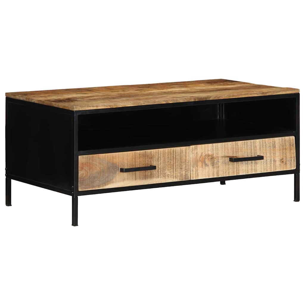 Table basse Marron 90 x 50 x 40 cm Bois de manguier massif - XIOS