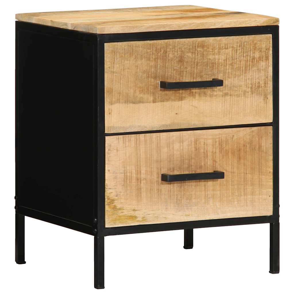 Cabinet de chevet avec tiroir Marron et noir 40 x 35 x 50 cm - XIOS