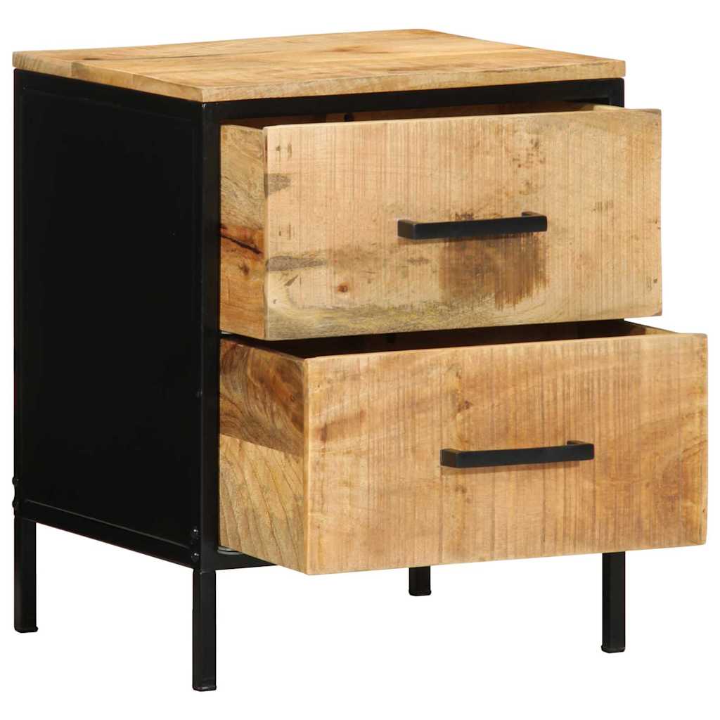 Cabinet de chevet avec tiroir Marron et noir 40 x 35 x 50 cm - XIOS