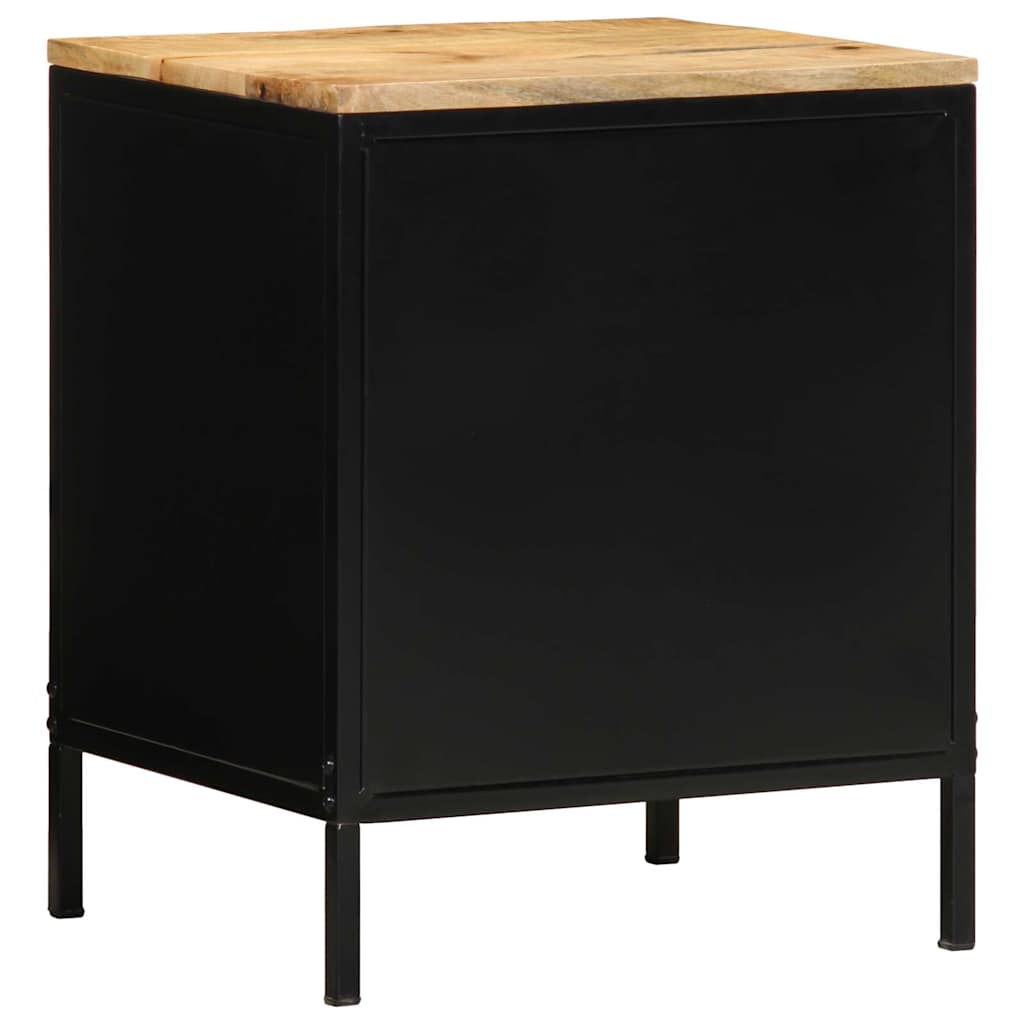 Cabinet de chevet avec tiroir Marron et noir 40 x 35 x 50 cm - XIOS