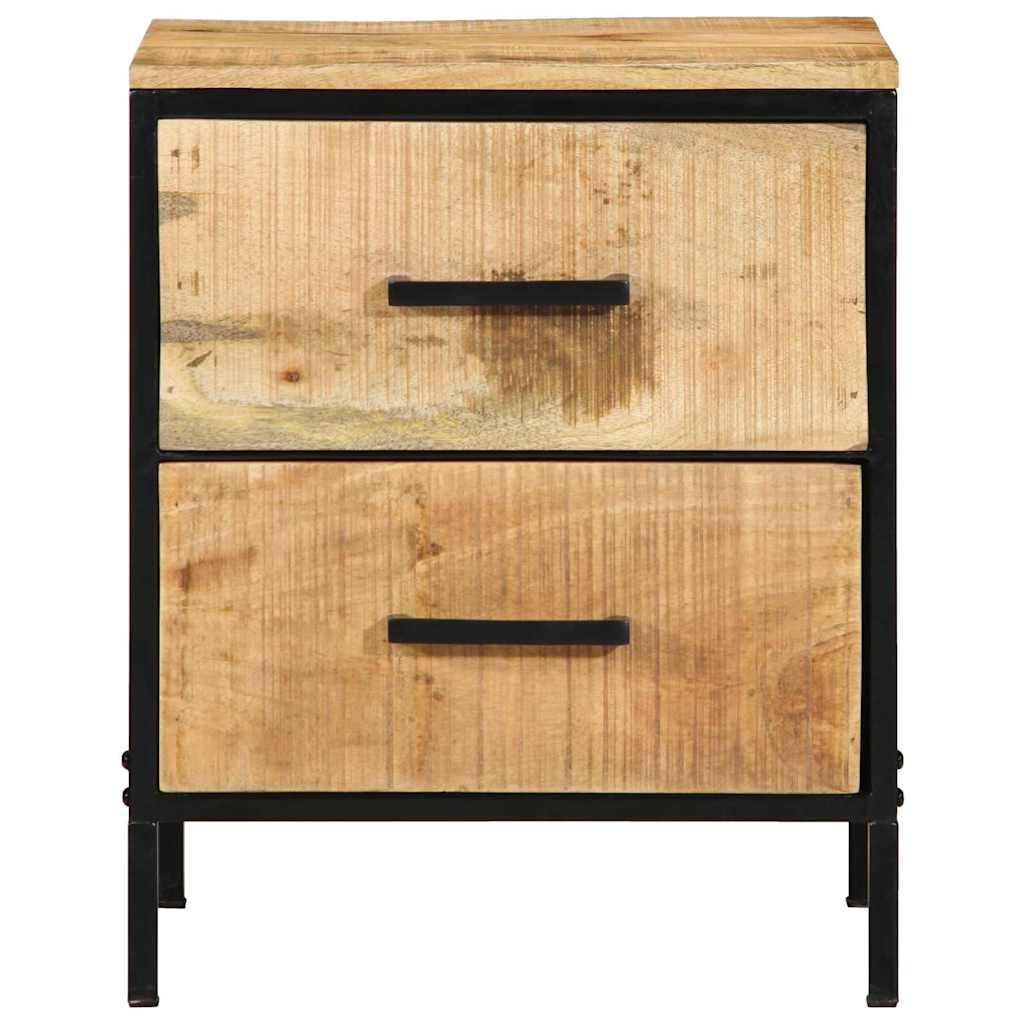 Cabinet de chevet avec tiroir Marron et noir 40 x 35 x 50 cm - XIOS
