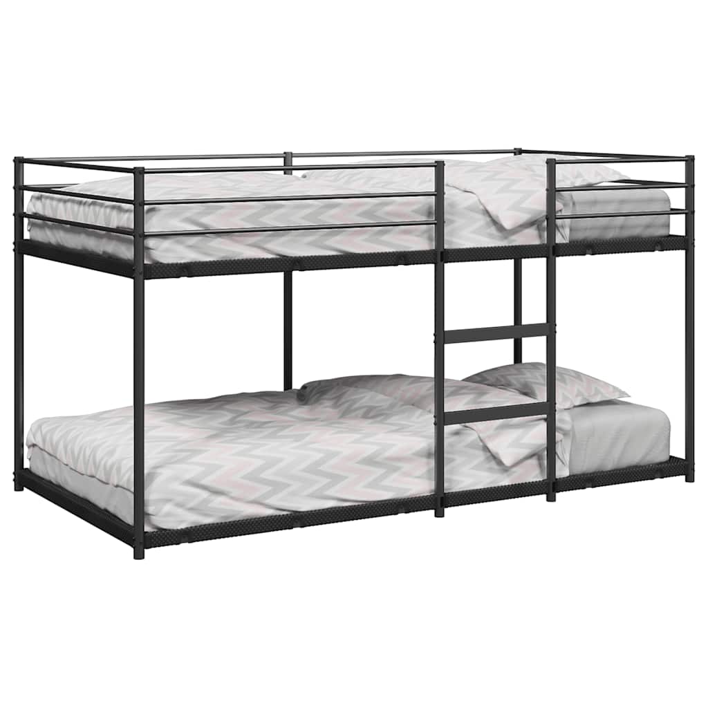 Lit superposé sans matelas noir 90x200 cm acier - XIOS
