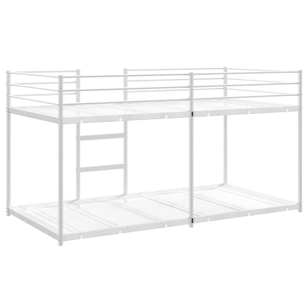 Lit superposé sans matelas blanc 80x200 cm acier - XIOS