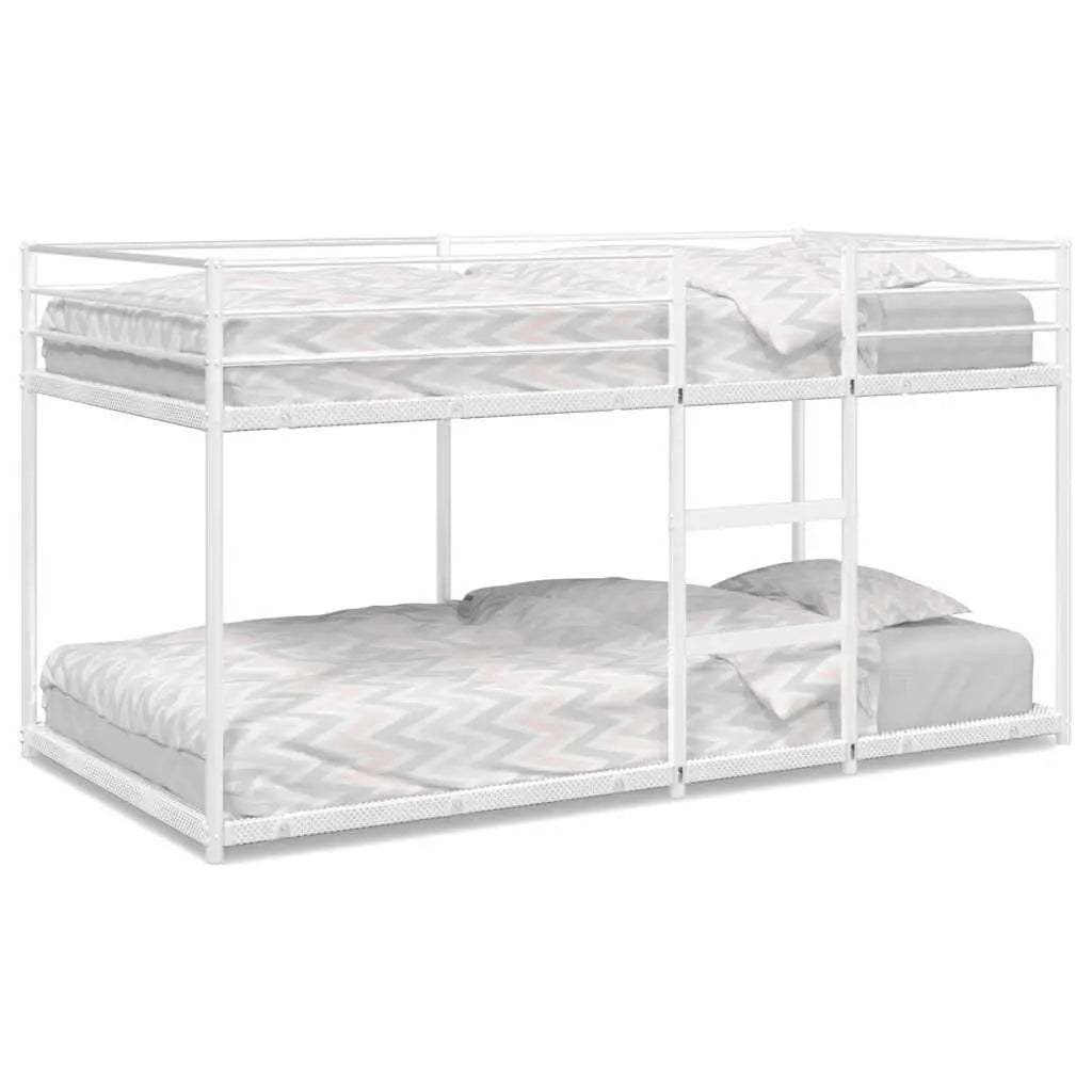 Lit superposé sans matelas blanc 90x190 cm acier - XIOS