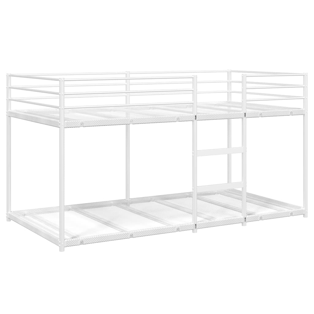 Lit superposé sans matelas blanc 100x200 cm acier Lits & cadres de lit vidaXL