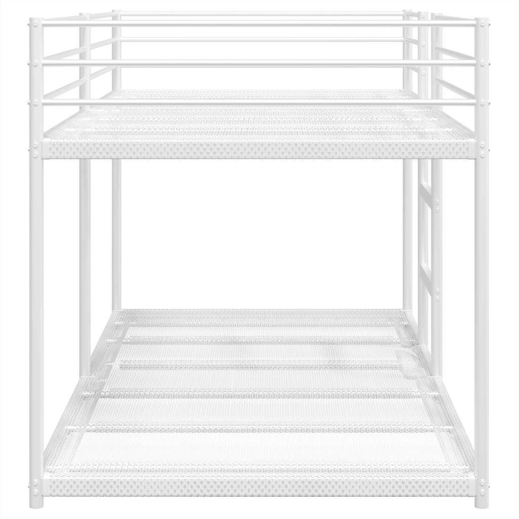 Lit superposé sans matelas blanc 100x200 cm acier Lits & cadres de lit vidaXL