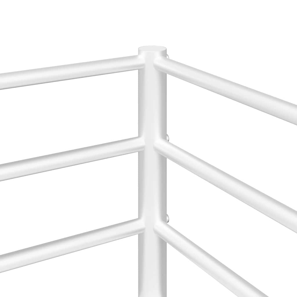 Lit superposé sans matelas blanc 100x200 cm acier Lits & cadres de lit vidaXL