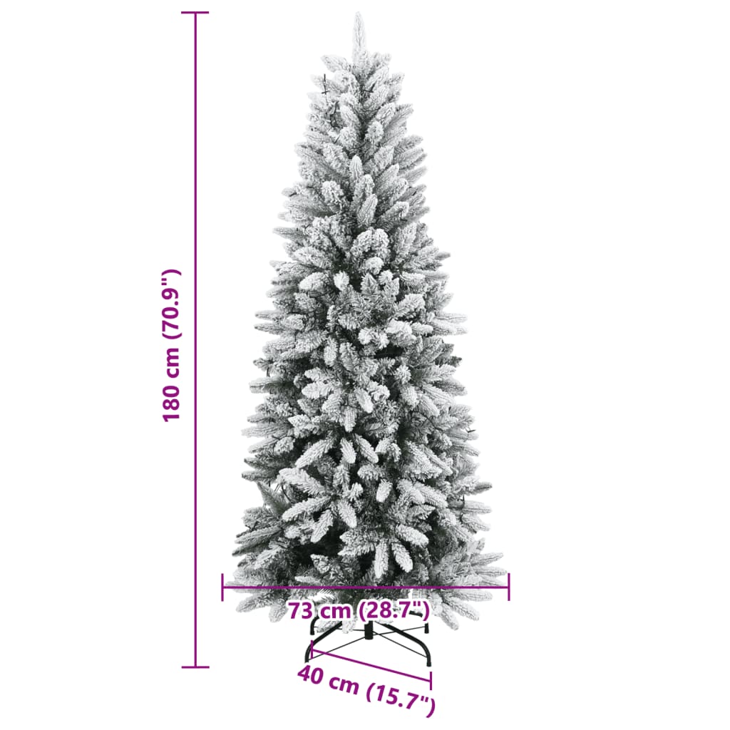 Sapin de Noël artificiel 300 LED et neige floquée 180 cm - XIOS