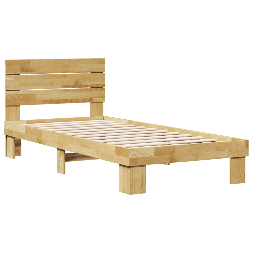 Cadre de lit avec tête de lit sans matelas 75 x 190 cm - XIOS
