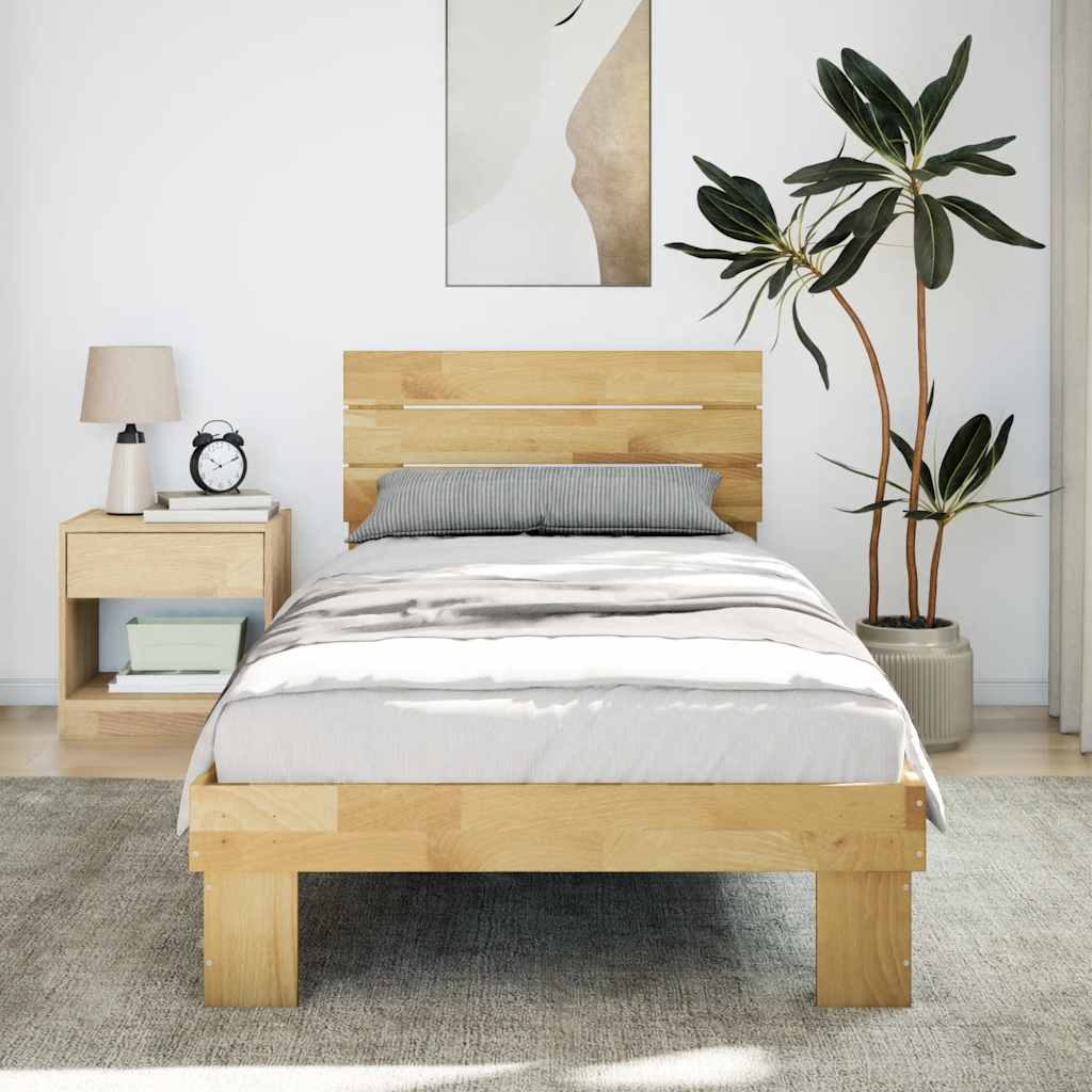 Cadre de lit avec tête de lit sans matelas 75 x 190 cm - XIOS