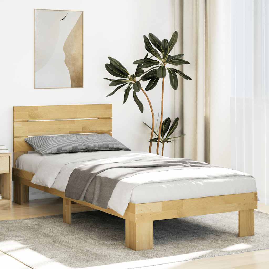 Cadre de lit avec tête de lit sans matelas 75 x 190 cm - XIOS
