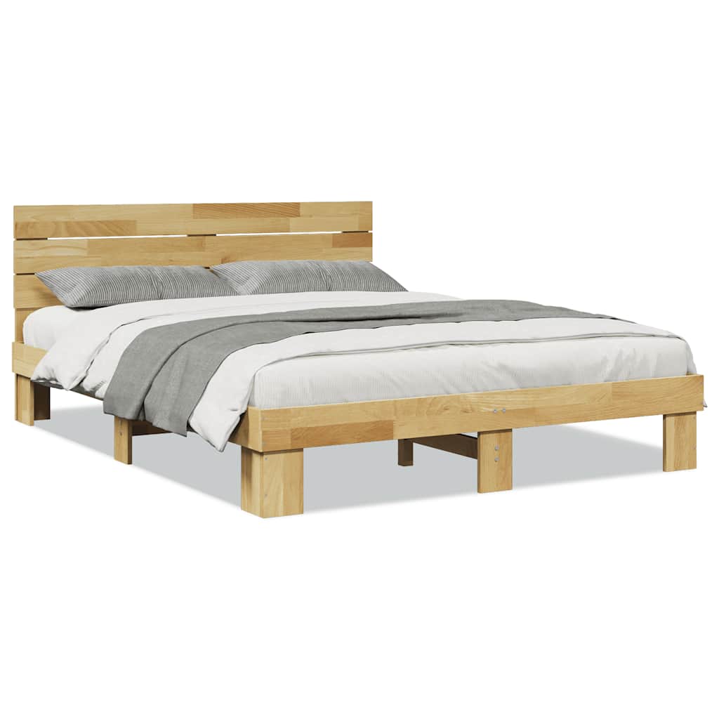 Cadre de lit avec tête de lit sans matelas 135 x 190 cm - XIOS