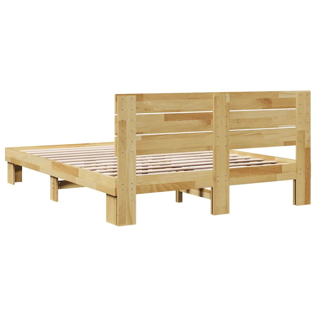 Cadre de lit avec tête de lit sans matelas 135 x 190 cm - XIOS