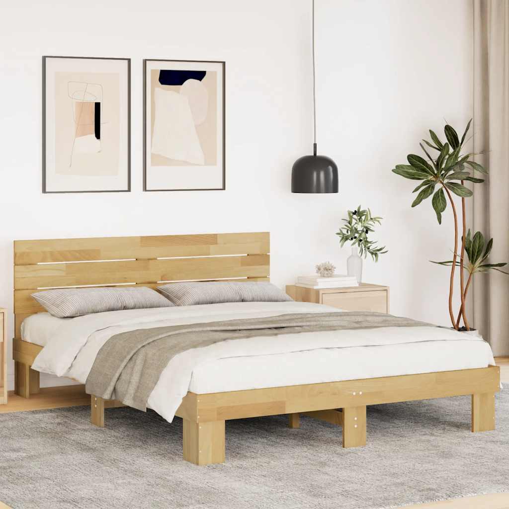 Cadre de lit avec tête de lit sans matelas 135 x 190 cm - XIOS