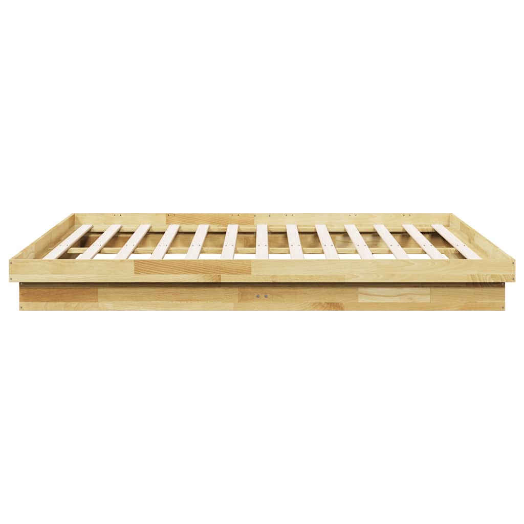 Cadre de lit sans matelas 200 x 200 cm en bois massif de chêne - XIOS