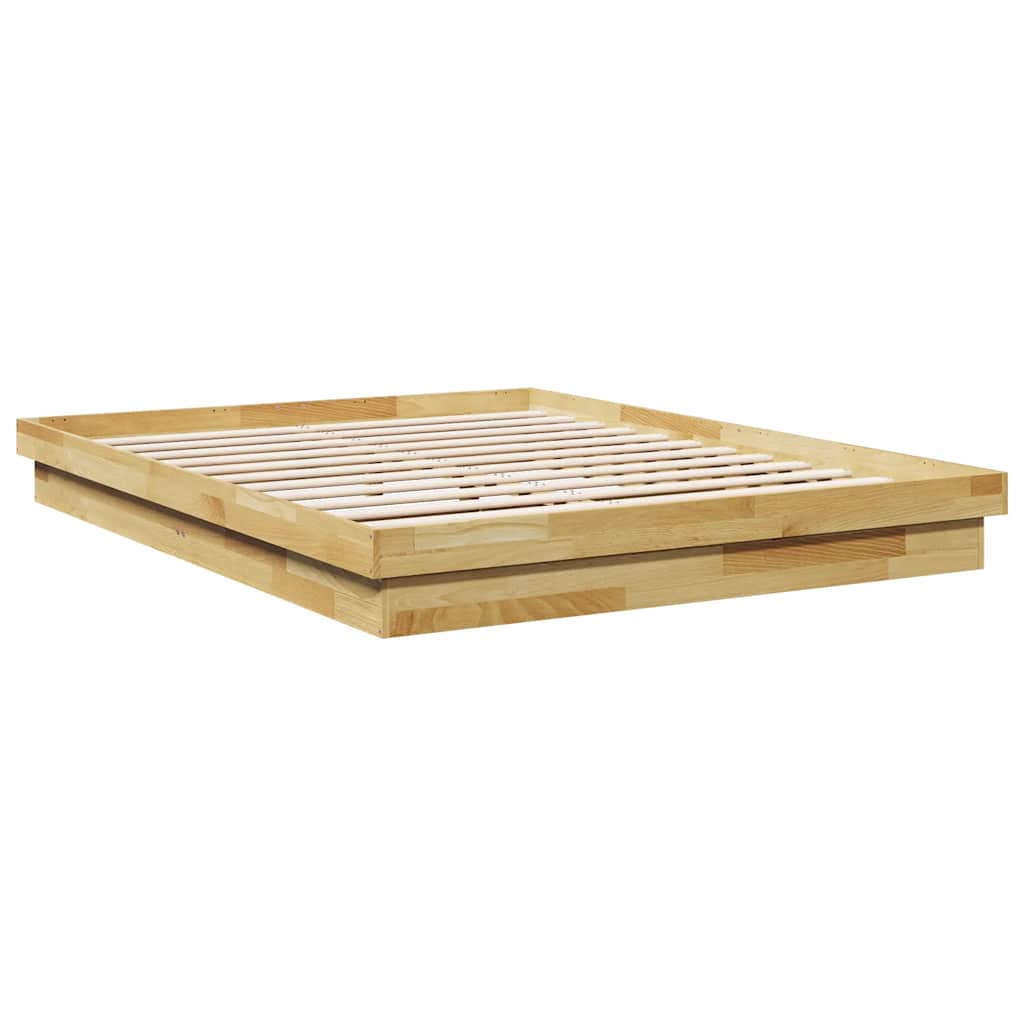 Cadre de lit sans matelas 160x200 cm bois massif de chêne - XIOS
