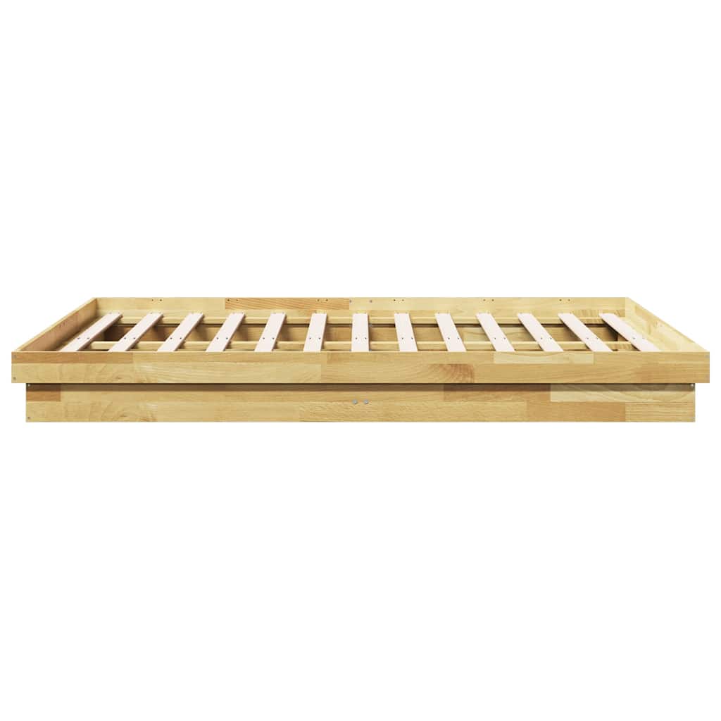 Cadre de lit sans matelas 160x200 cm bois massif de chêne - XIOS