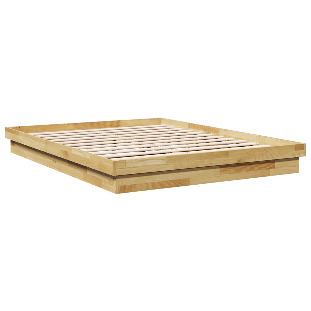 Cadre de lit sans matelas 150x200 cm bois massif de chêne - XIOS