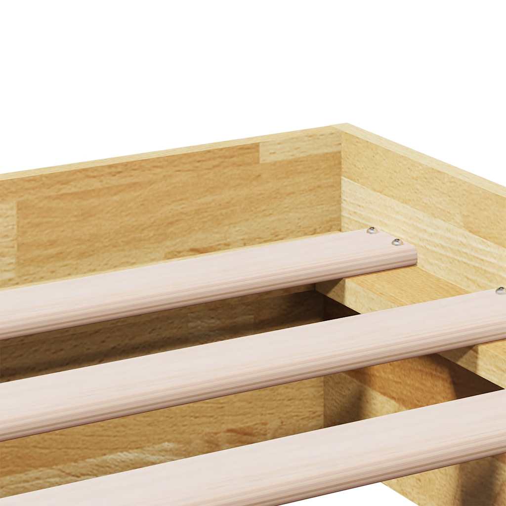 Cadre de lit sans matelas 150x200 cm bois massif de chêne - XIOS