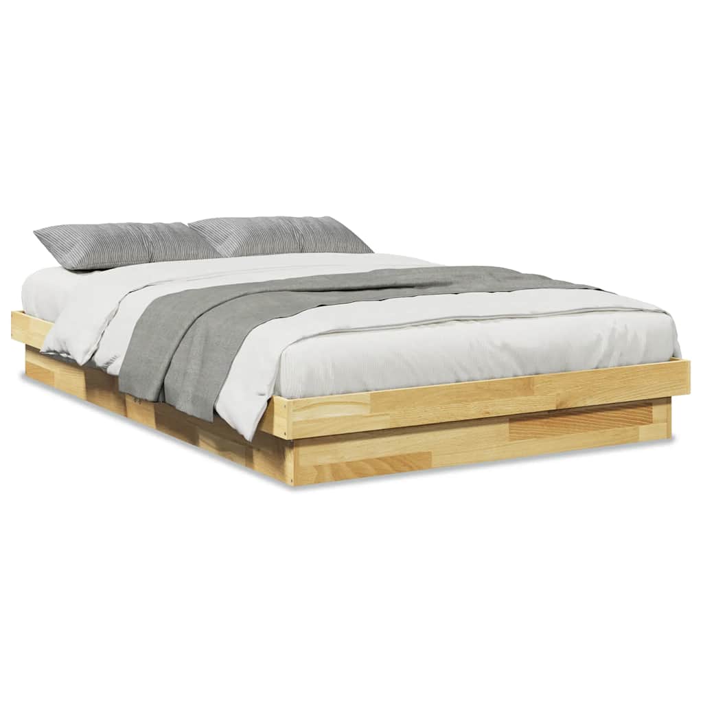 Cadre de lit sans matelas 120x200 cm bois massif de chêne - XIOS
