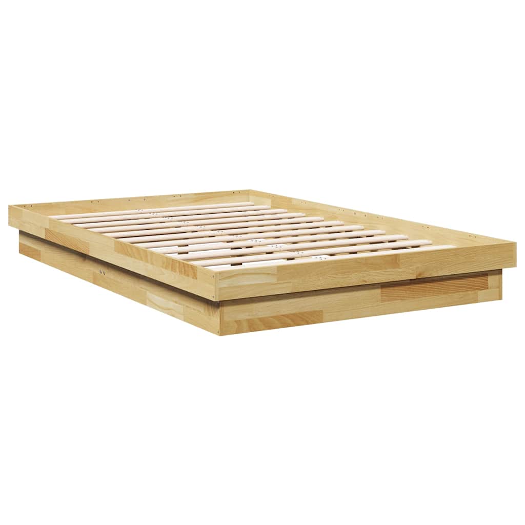 Cadre de lit sans matelas 120x200 cm bois massif de chêne - XIOS