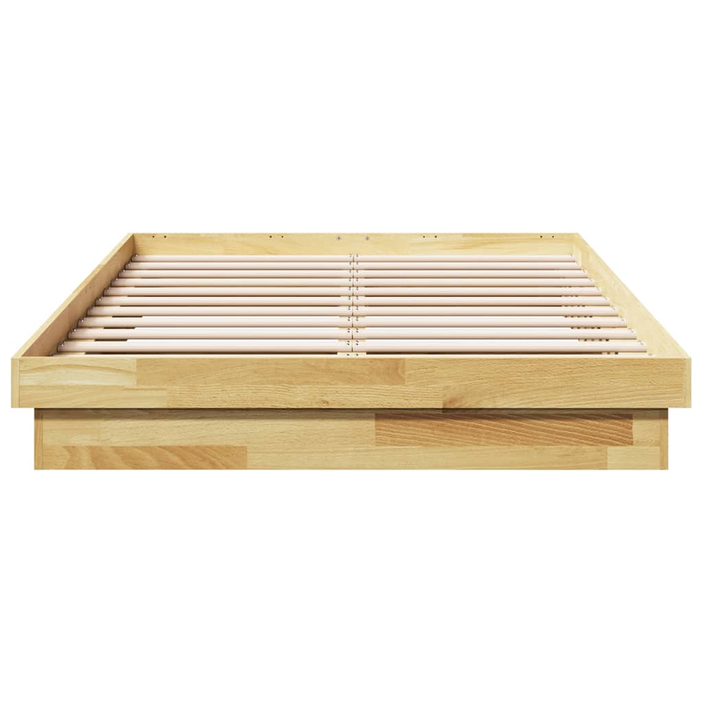 Cadre de lit sans matelas 120x200 cm bois massif de chêne - XIOS
