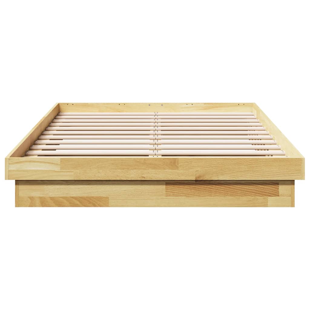 Cadre de lit sans matelas 120x190 cm bois massif de chêne - XIOS