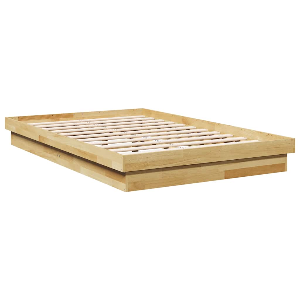 Cadre de lit sans matelas 120x190 cm bois massif de chêne - XIOS