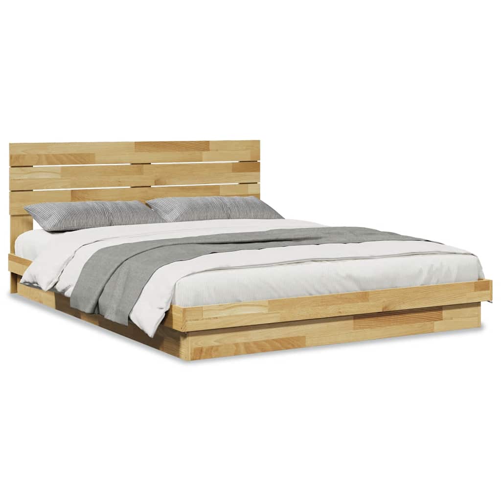 Cadre de lit avec tête de lit sans matelas 140x190 cm - XIOS