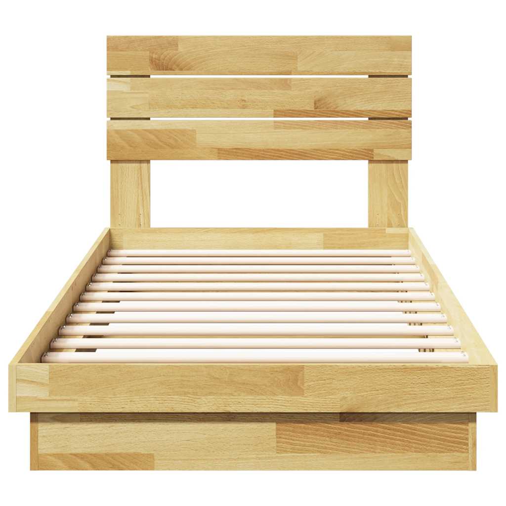 Cadre de lit avec tête de lit sans matelas 75 x 190 cm - XIOS