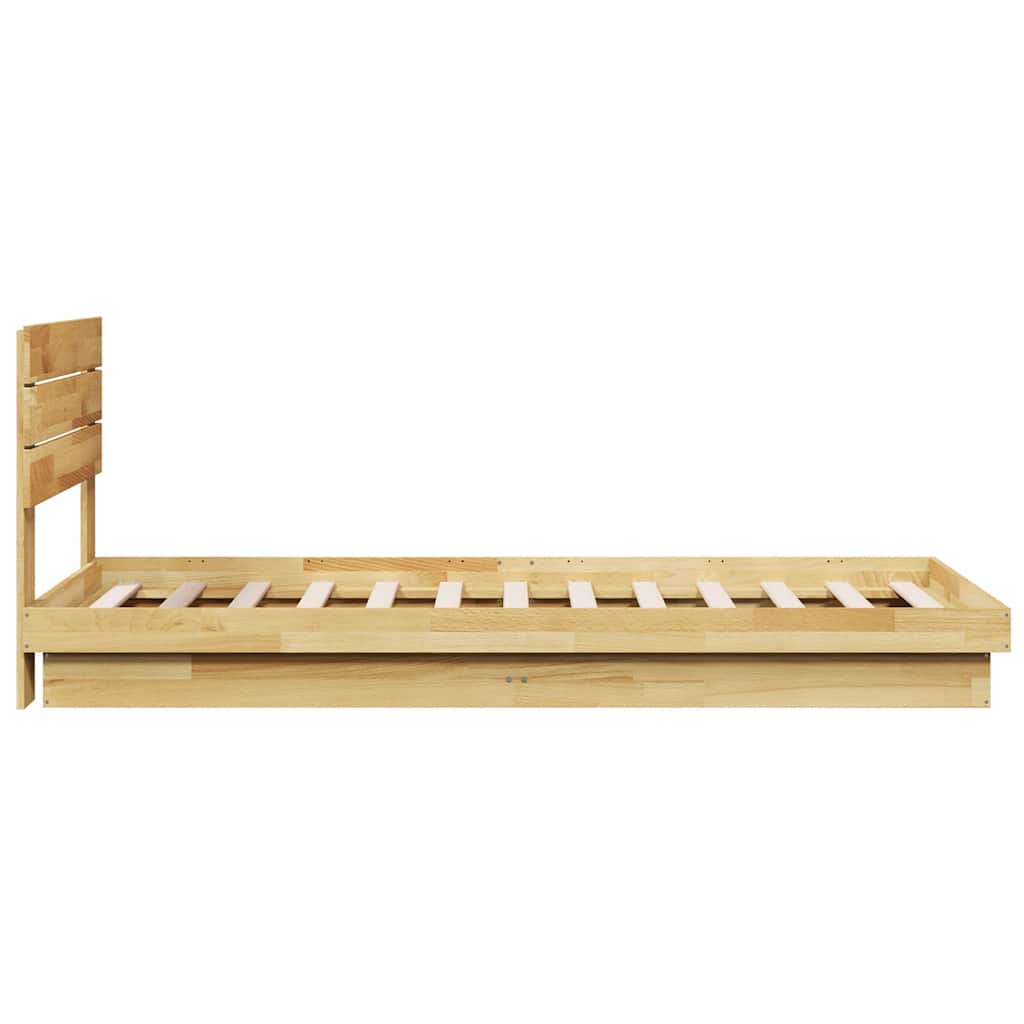 Cadre de lit avec tête de lit sans matelas 75 x 190 cm - XIOS