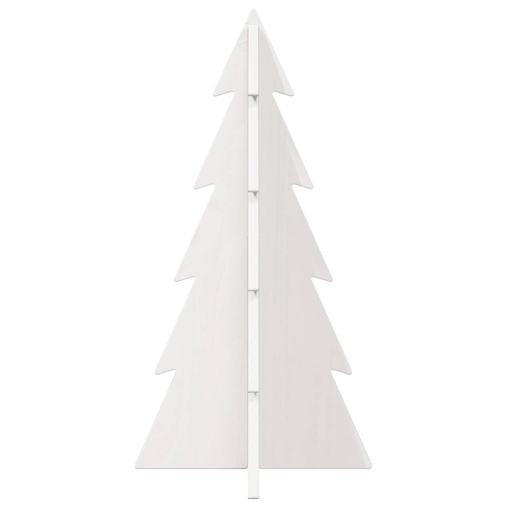 Arbre de Noël en bois pour décoration blanc 59,5cm pin massif - XIOS
