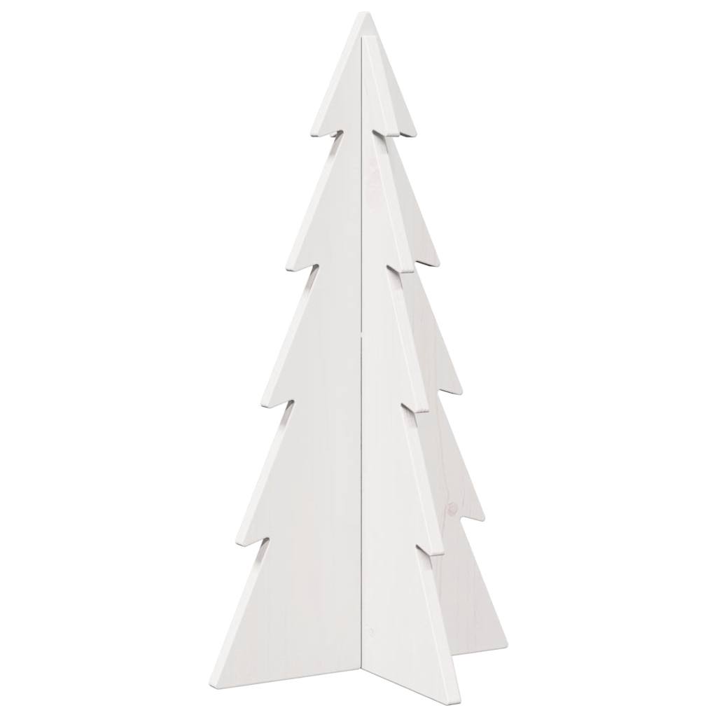 Arbre de Noël en bois pour décoration blanc 59,5cm pin massif - XIOS