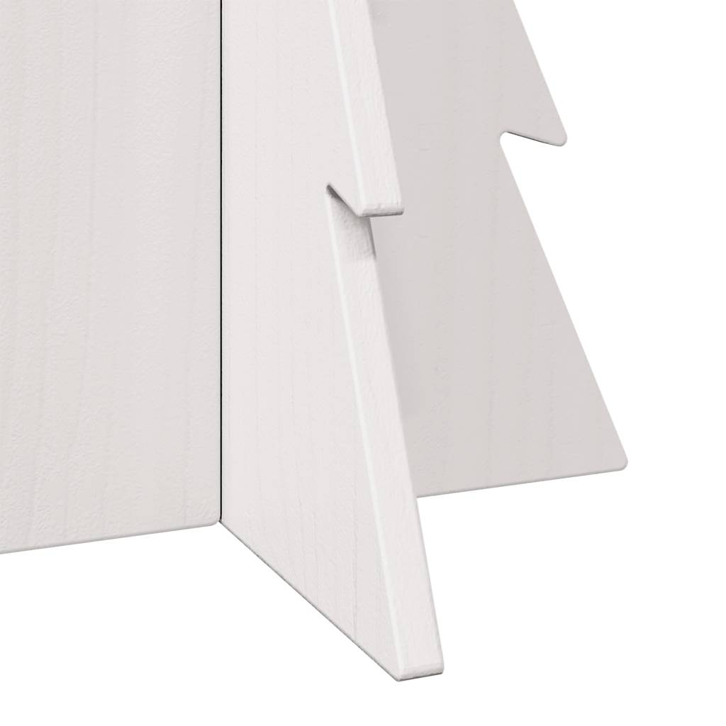 Arbre de Noël en bois pour décoration blanc 59,5cm pin massif - XIOS