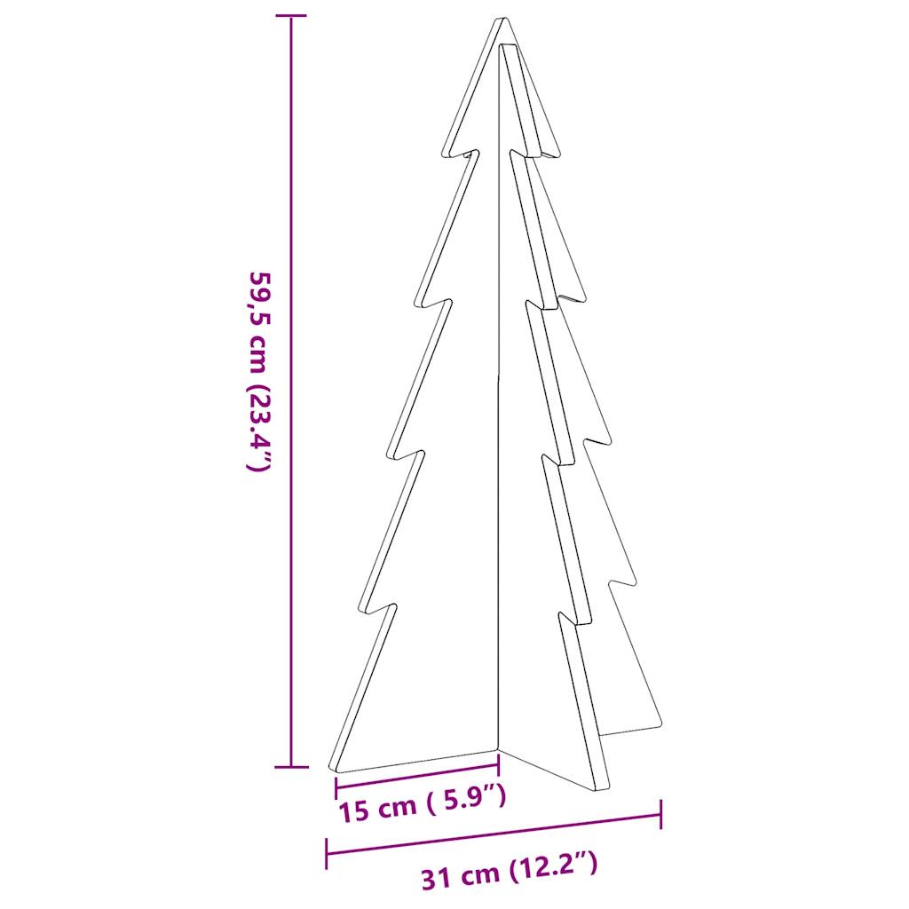 Arbre de Noël en bois pour décoration 59,5cm bois de pin massif - XIOS