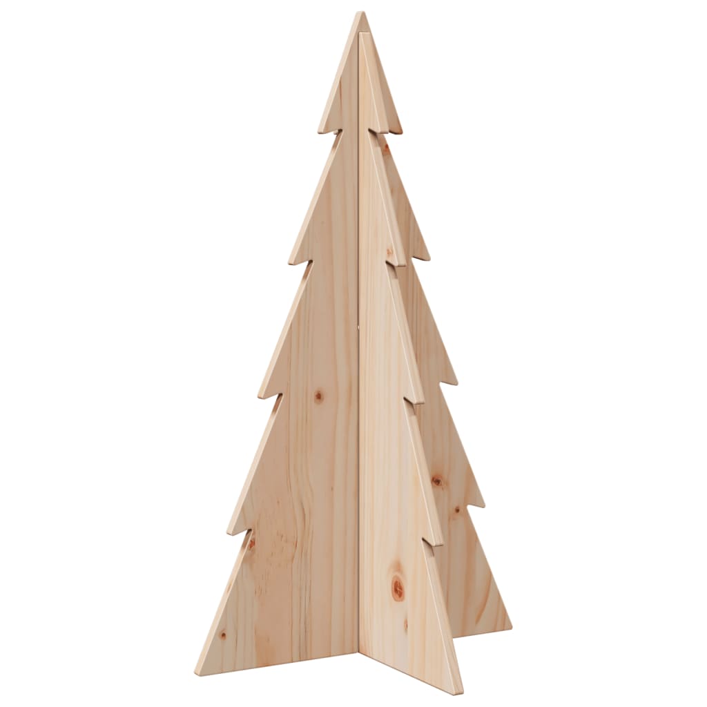 Arbre de Noël en bois pour décoration 80 cm bois massif de pin - XIOS