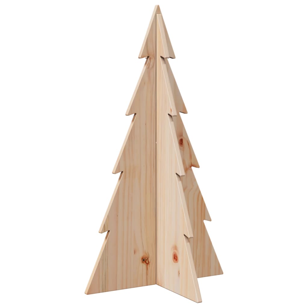 Arbre de Noël en bois pour décoration 80 cm bois massif de pin - XIOS