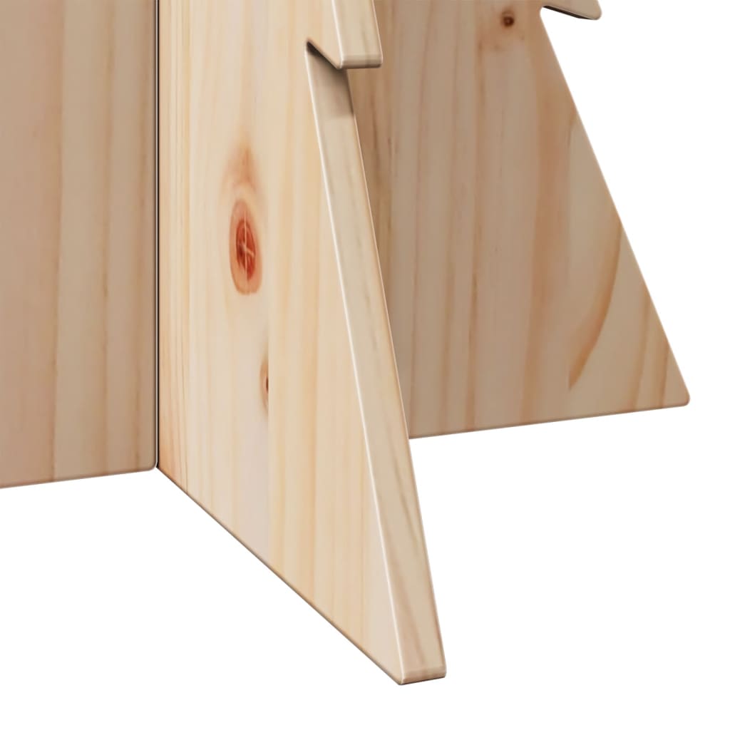 Arbre de Noël en bois pour décoration 80 cm bois massif de pin - XIOS