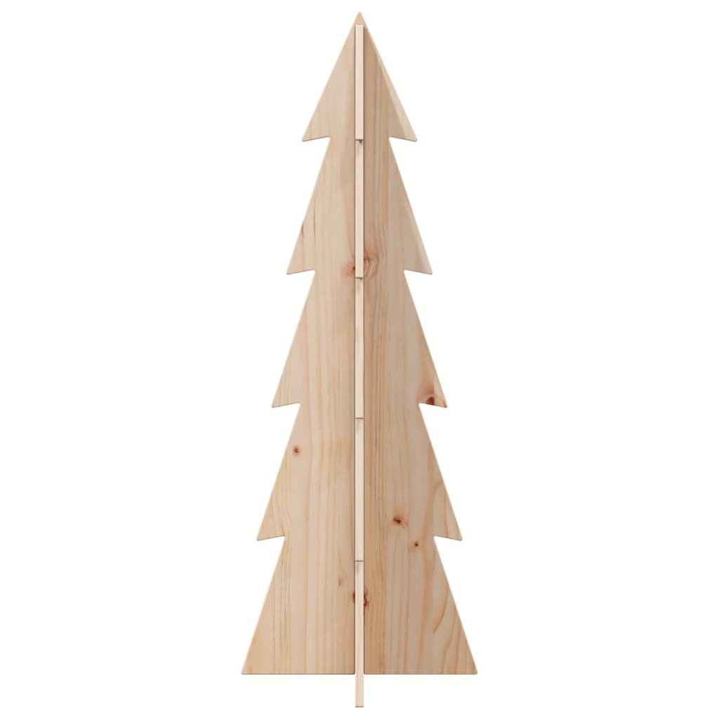 Arbre de Noël en bois pour décoration 112 cm bois massif de pin - XIOS