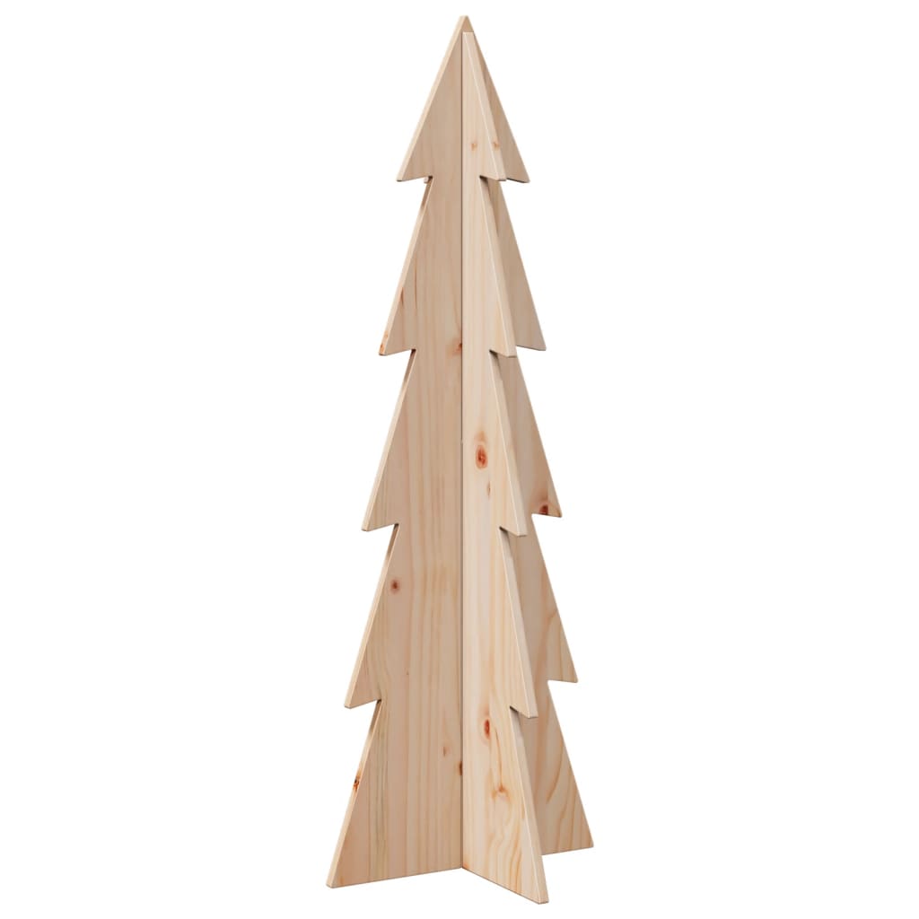Arbre de Noël en bois pour décoration 112 cm bois massif de pin - XIOS