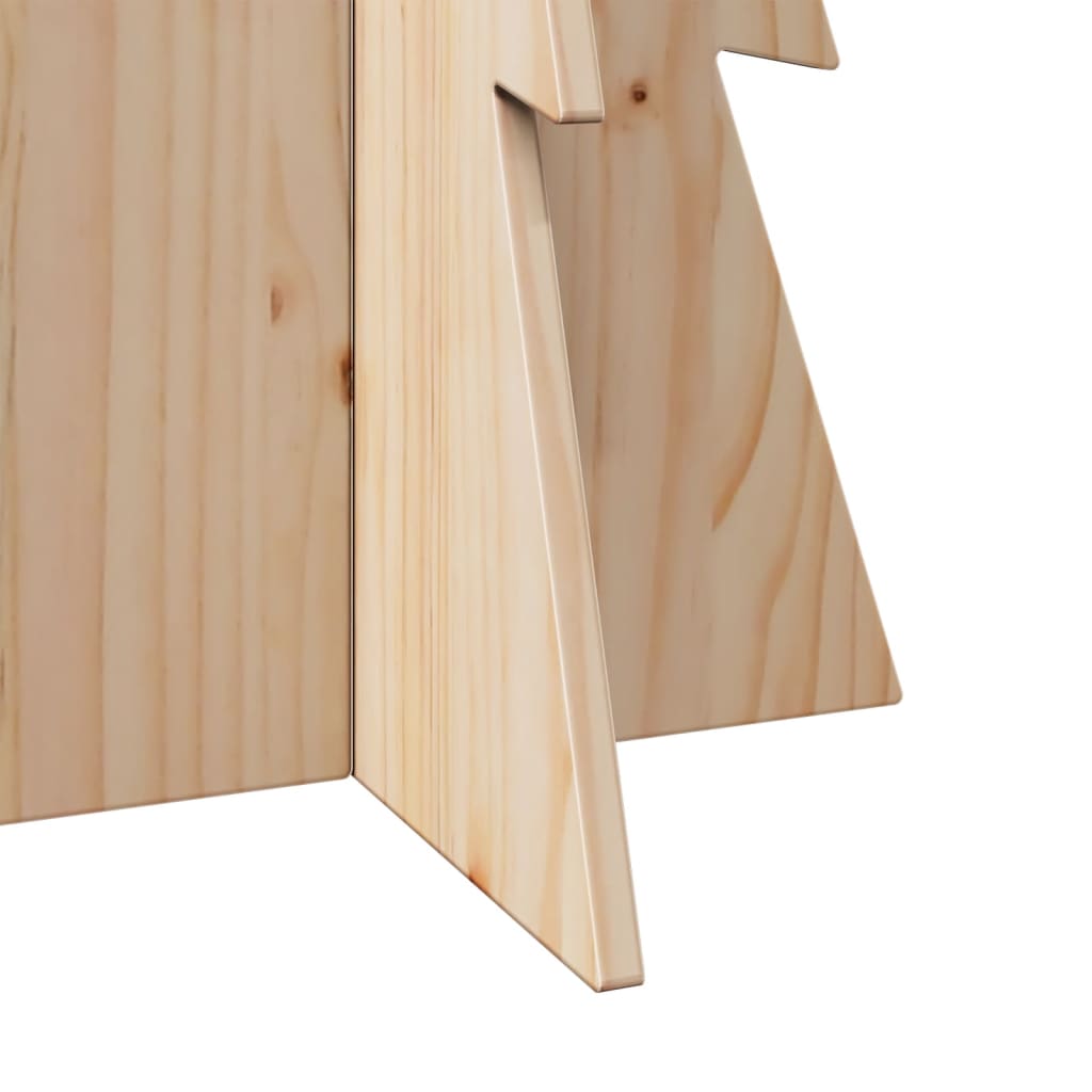 Arbre de Noël en bois pour décoration 112 cm bois massif de pin - XIOS