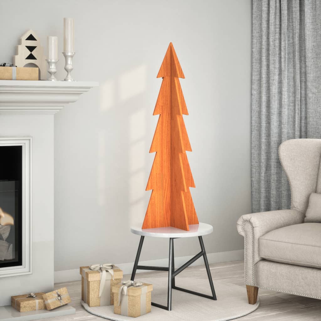 Arbre de Noël en bois pour décoration 112 cm bois de pin massif - XIOS