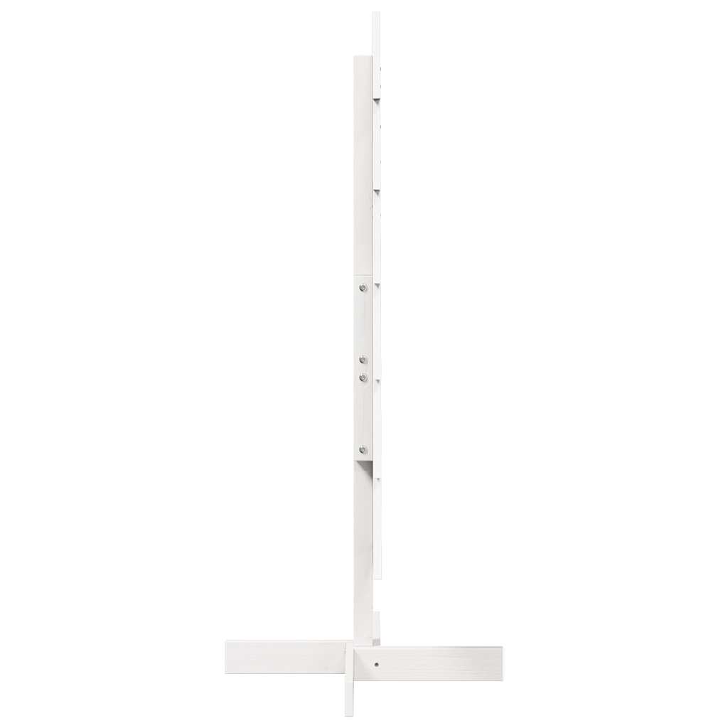 Arbre de Noël en bois pour décoration blanc 120 cm pin massif - XIOS