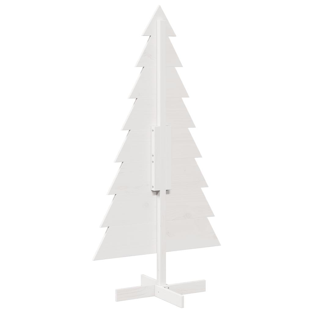 Arbre de Noël en bois pour décoration blanc 150 cm pin massif - XIOS