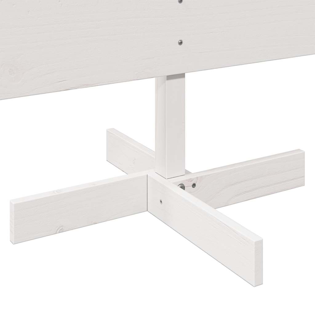 Arbre de Noël en bois pour décoration blanc 150 cm pin massif - XIOS