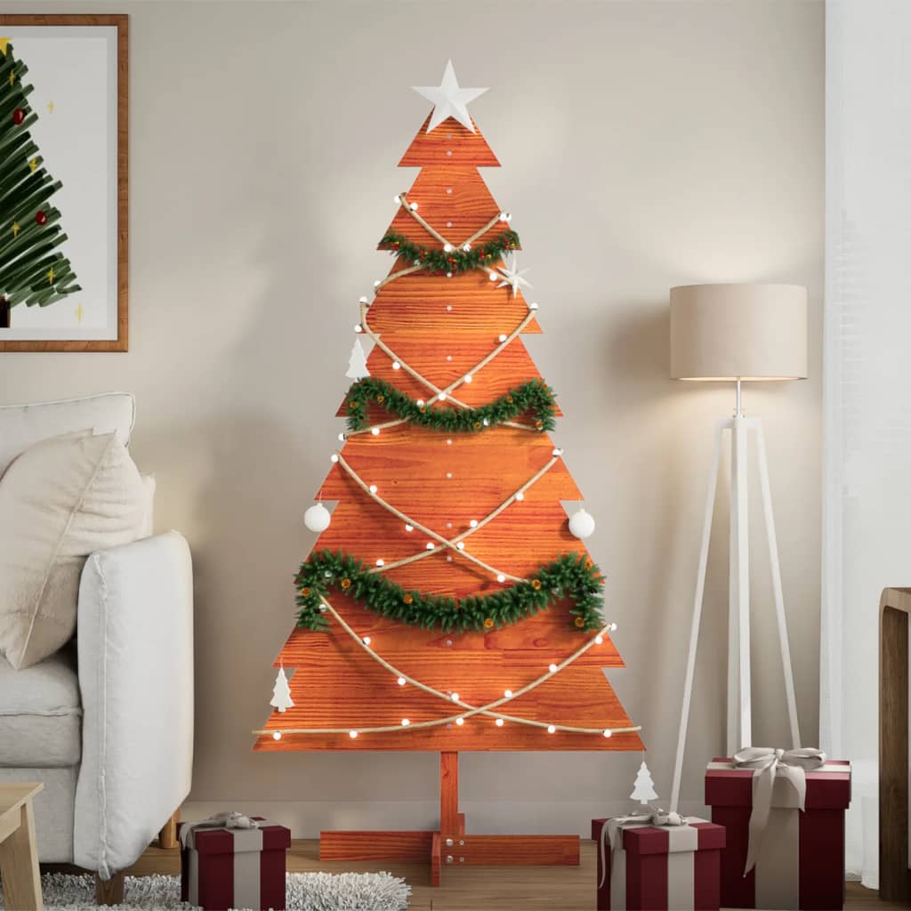 Arbre de Noël en bois pour décoration 150 cm bois de pin massif - XIOS