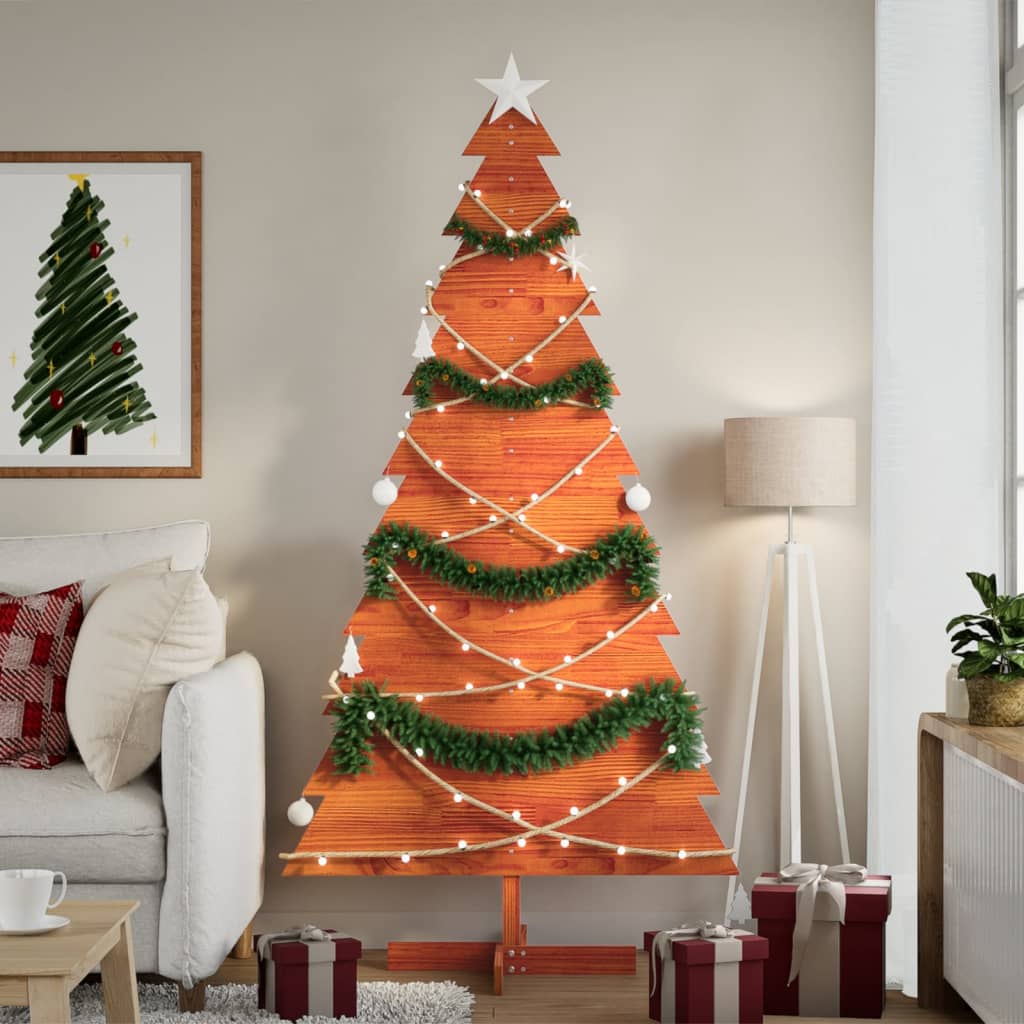 Arbre de Noël en bois pour décoration 180 cm bois de pin massif - XIOS