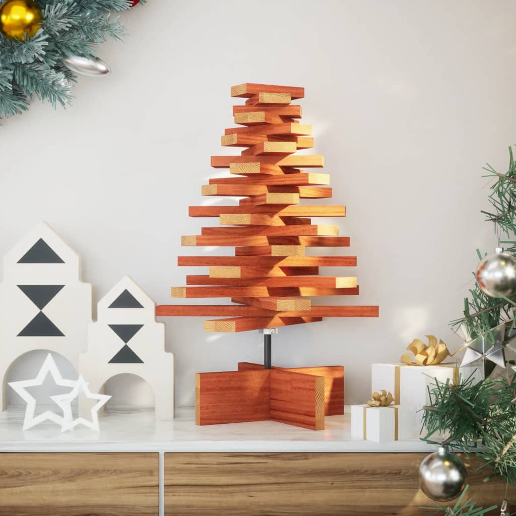 Arbre de Noël en bois pour décoration 60 cm bois de pin massif - XIOS