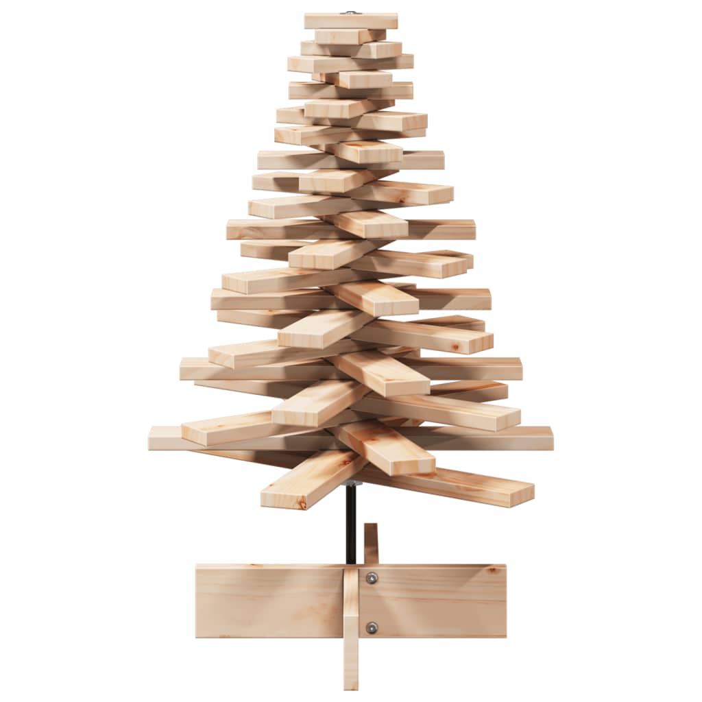 Arbre de Noël en bois pour décoration 80 cm bois massif de pin - XIOS
