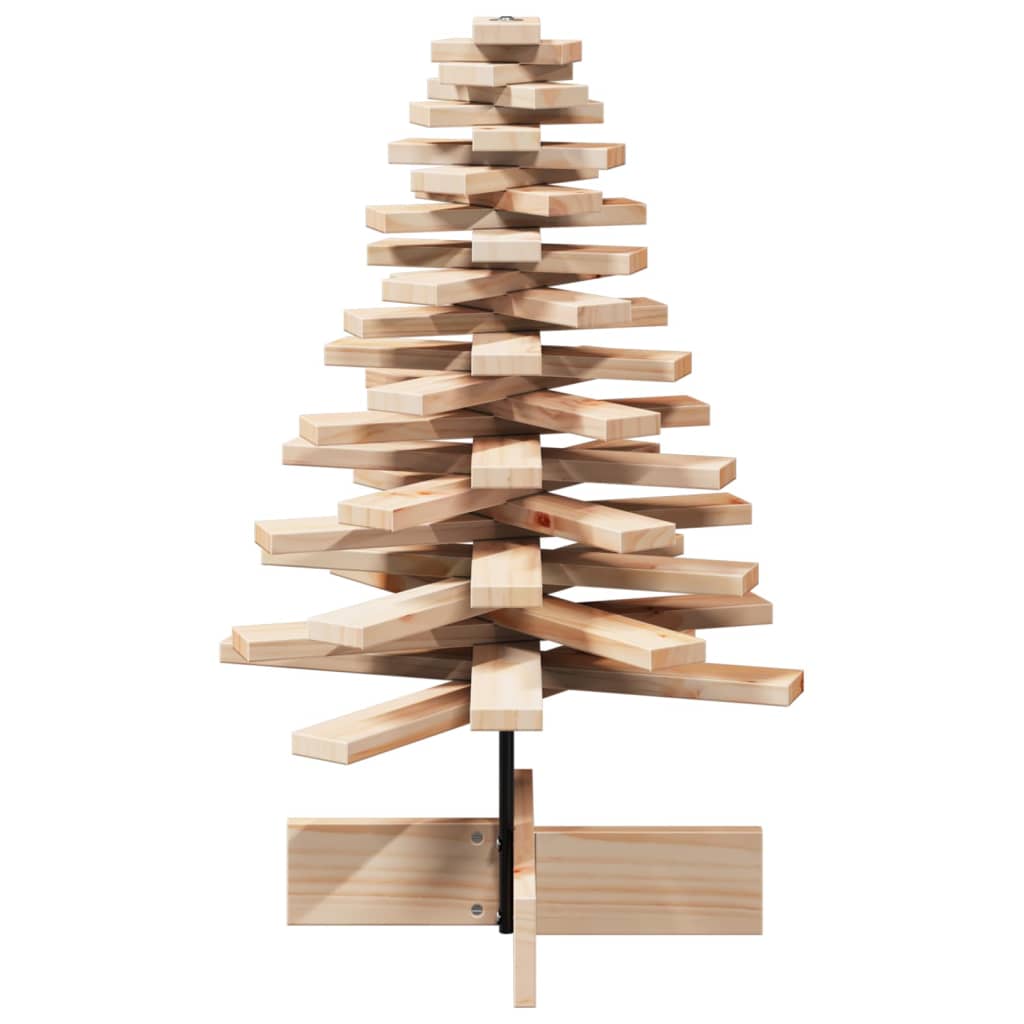 Arbre de Noël en bois pour décoration 80 cm bois massif de pin - XIOS